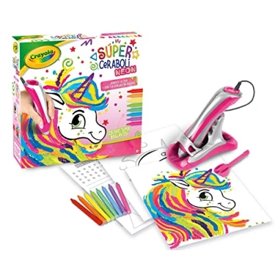Imagen de CRAYOLA Super Ceraboli Unicornio Neón, Juego para Derretir los Lápices de Cera y Crear Dibujos en Relieve, Actividad Creativa Regalo Niños, a Partir 8 Años, 25 0509