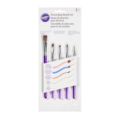 Imagen de Wilton Pack de 5 Pinceles para Decorar, Centimeters