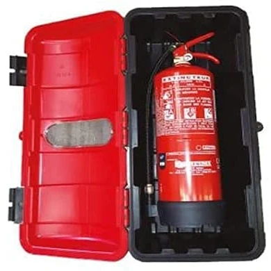 Imagen de Ferretelix ABC extintor de polvo alta eficacia 6 kg con soporte montaje + Armario PVC para kgs Exterior