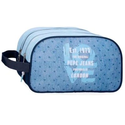 Imagen de Pepe Jeans Noni Denim Nececer Adaptable Azul 26x16x10 cms Poliéster by Joumma Bags