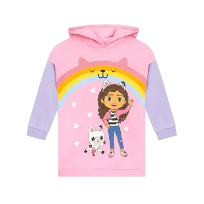 Imagen de DreamWorks Gaby Y La Casa De Muñecas Sudadera Niña Gato con Capucha Sudaderas Chica Larga Rosa 9 10 Años