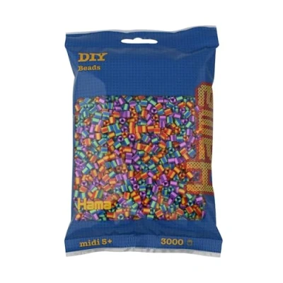 Imagen de Hama 3.000 Cuentas en Bolsa a Rayas Mezcla 90, Multicolor, Klein (201 90)