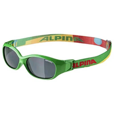 Imagen de ALPINA Sports FLEXXY Kids Gafas de Sol, Unisex Niños, Green Puzzle Gloss, One Size