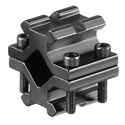 Imagen de ACEXIER Tactical Universal Ajustable Rail 20mm Picatinny/Weaver Barrel Ring Adaptador de Tubo Montaje para Alcance Rifle Linterna Escopeta Convertidor láser