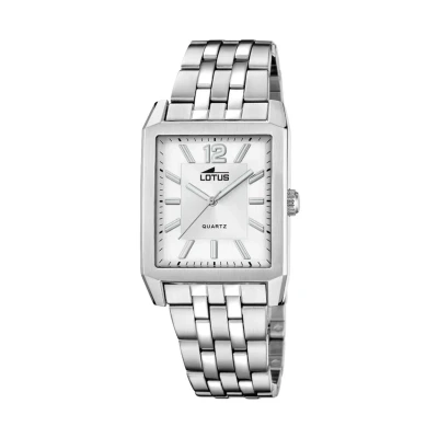 Imagen de LOTUS Reloj Hombre 18983/1 Square Series Caja de Acero Inoxidable 316l Plateado Correa
