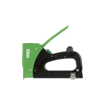 Imagen de SALKI Grapadora Manual Metálica de Doble Función TSK28/36M. Compatible con 2 Tipos Grapas, 36 y 28 (de 10 a 14mm) Regulador Fuerza, Cierre Seguridad Placa Resorte Acoplada