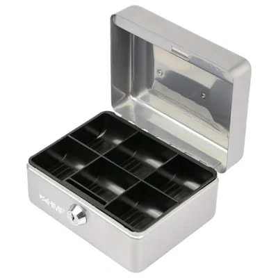 Imagen de HMF 10215 09 Caja de caudales 15 x 12 8 cm, plata