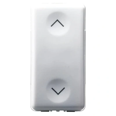 Imagen de Gewiss GW20521 Pulsante Unipolare 250V AC NA+NA 10A Con Interblocco Su e Giu System White