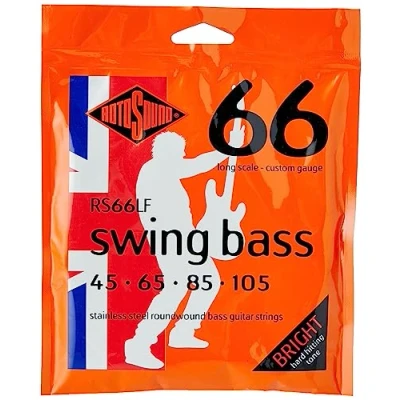 Imagen de Rotosound cuerdas para Bajo Eléctrico SWING 66 Stainless SETS 4 RS66LF Custom 45 105