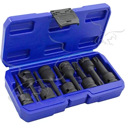 Imagen de JUEGO DE LLAVES VASO LARGAS CON PUNTAS TORX IMPACTO T20 T70 1/2&quot;