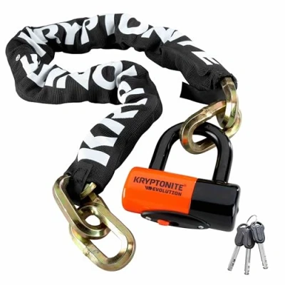 Imagen de Kryptonite (999515 Ant.Disco New York 1210 Cadena (12x1000) + Ant. Disco Evolution Candado, Calidad, Unisex, 6 x 65 cm