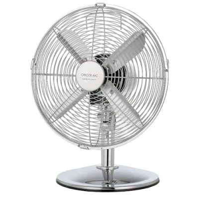 Imagen de Ventilador de sobremesa Cecotec EnergySilence 620 RetroDesk, 40 W, 4 aspas, 3 velocidades, Oscilación, Plata
