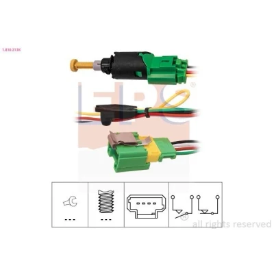 Imagen de FACET 7.1213K Interruptor luces freno mecánico sin cable Made in Italy OE Equivalent CITROËN: C4 I Grand Picasso, C5 3, Hatchback