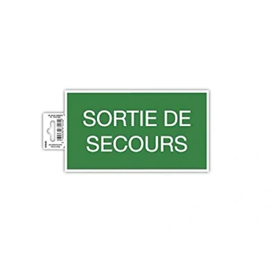 Imagen de Exacompta Ref. 67003E 1 Panel de salida emergencia adhesivo antideslizante PVC 20x11 cm Verde