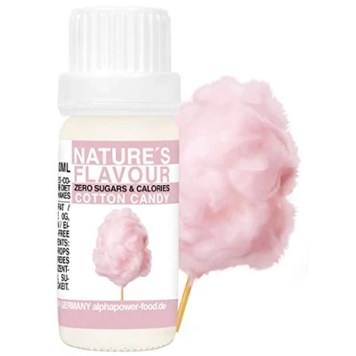 Imagen de ALPHAPOWER FOOD Aromas alimentarios por repostería y bebidas I 10ml Vegano, Algodón de azúcar 100% naturales con Sabor Premium saborizante sin azucar Flavdrops, Flavor Drops liquida