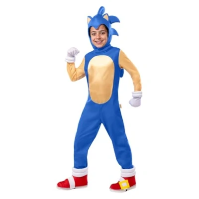 Imagen de Funidelia Disfraz de Sonic Deluxe para niño y niña Videojuegos &amp; Películas Series niños divertidos accesorios Fiestas, Carnaval Halloween Talla 3 4 años