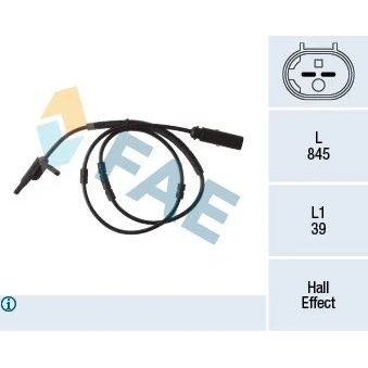 Imagen de FAE 78292 Sensor de ABS Hall 2 845 BMW: 4 Coupé, 3 GT, 1 Hatchback