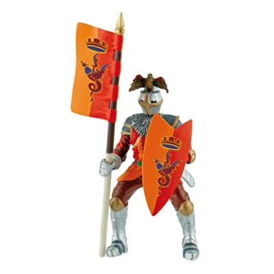 Imagen de Bullyland 80782 figura de juego Caballero del Torneo rojo, coleccionable fantasía, aprox. 12,5 cm altura, pintada a mano, sin PVC, para que los niños jueguen forma imaginativa
