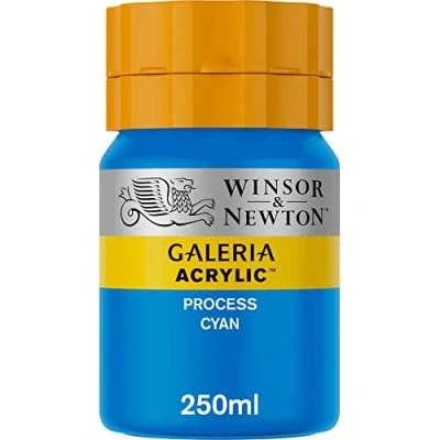 Imagen de Winsor &amp; Newton Galería Pintura Acrílica , 250 ml, Azul (Process Cyan)