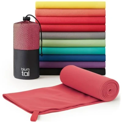 Imagen de Blumtal Toalla Microfibra 120x60 cm Toallas Gimnasio de Secado rápido Gym para Deporte Rosa