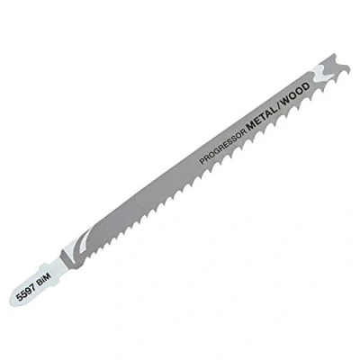 Imagen de DeWalt DT2059 QZ Hoja de sierra bi metal, longitud 132 mm, paso diente 2,4 5, para cortes en madera hasta 65 mm espesor, metales, tubos y perfiles 3 a 10