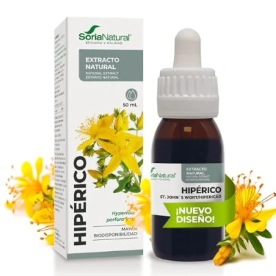 Imagen de Soria Natural Hipérico Extracto Favorece la Salud Emocional, Ayuda a Reducir el Estrés y Ansiedad, Mejora Descanso Combinable con melatonina o valeriana 50ml Gotas