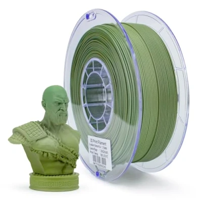 Imagen de ZIRO Filamento para Impresora 3D, PLA Mate 1.75mm, Multicolor Arco Iris, 1KG/2.2lb, Color Camuflaje