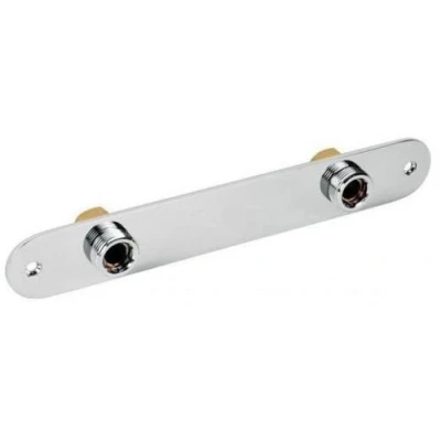 Imagen de Exposed Shower Fixing Bracket Plate Thermostatic Mixer Bar Valve Wall Kit Metal by E PLUMB