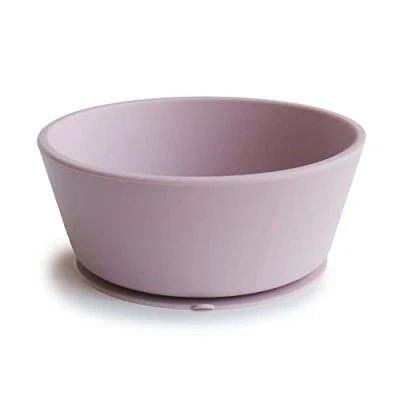Imagen de mushie Tazón de Silicona para Niños con Ventosa Antideslizante Accesorios Aprendizaje Bebés y Pequeños Sin BPA Resistente al Lavavajillas Microondas Soft Lilac