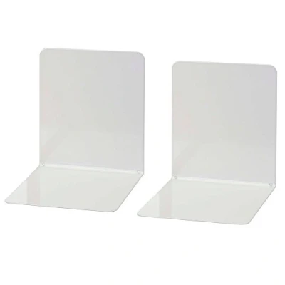 Imagen de Wedo 1021137 Sujetalibros de metal, ancho, 2 unidades, 14 x 12 cm, color gris luminoso