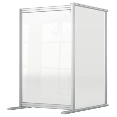 Imagen de Nobo Divisor de sobremesa acrílico transparente Nobo, barrera distanciamiento social protectora libre colocación, sistema protección y pantalla, Premium Plus 600x1000 mm 1915498