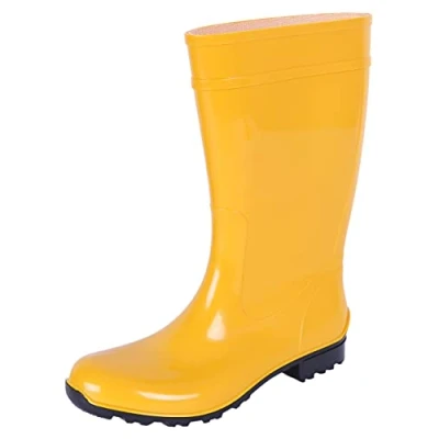 Imagen de Lemigo Ilse Botas de Agua para Mujer Lluvia Femeninas Goma PVC Color Amarillo Calzado Impermeable Cómodo Sólido 36 EU 3,5