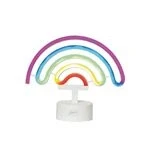 Imagen de Legami lámpara LED de efecto neón, It&#039;s a Sign, H 19 cm, tema Rainbow, doble alimentación, cable USB (incluido) o pilas (no incluidas), mesa, luz multicolor