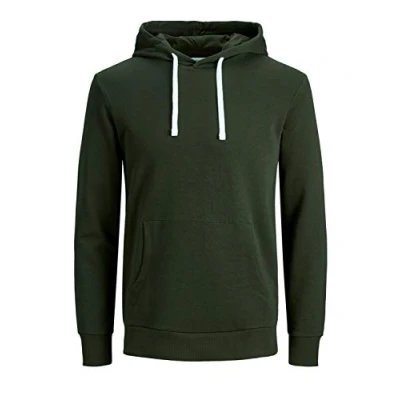 Imagen de JACK &amp; JONES Sudadera con capucha Jjeholmen para hombre, Verde (Rosin/Reg Fit), M