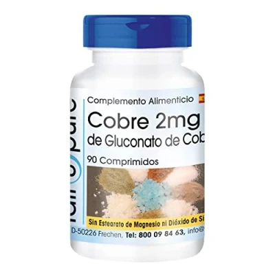 Imagen de Fair &amp; Pure® Cobre 2mg Gluconato de vegano Buena disponibilidad biológica Alta pureza 90 Comprimidos