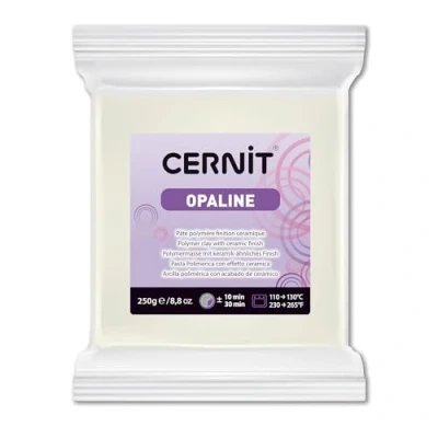 Imagen de CERNIT CE0880250010C Pan de pasta polímero opalino para modelar hornear Color blanco Bloque 250 g