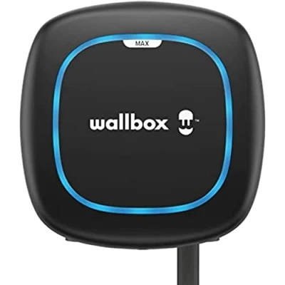 Imagen de Wallbox Pulsar MAX, Cargador para Vehículo Eléctrico (11 kW, Type 2, Wi Fi, Bluetooth, OCPP, Interior/Exterior, Cable de Recarga 7 Metros, Facíl Instalar), Negro