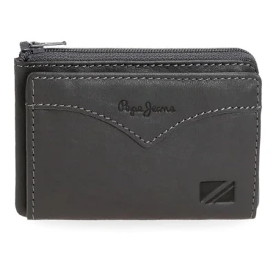 Imagen de Pepe Jeans Jacket Monedero con Tarjetero Gris 11x7x1,5 cms Piel by Joumma Bags