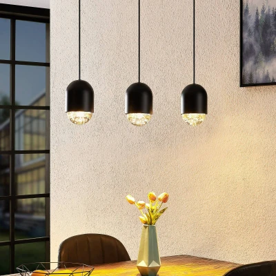 Imagen de lámpara colgante &#039;Amielle&#039; (Moderno) en Negro hecho de Metal e.o. para Salón &amp; Comedor (3 llamas, GU10) Lucande colgante, lámpara, techo, techo