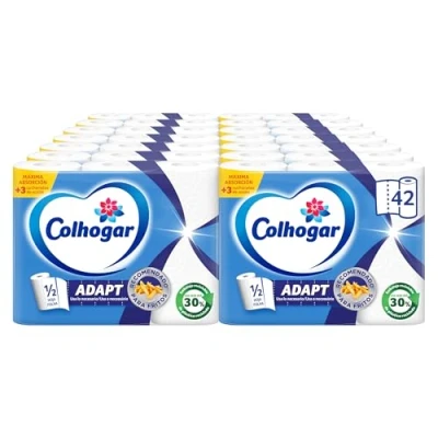 Imagen de Colhogar Adapt 14x3 Papel Cocina con Precorte de Media Hoja 42 Rollos