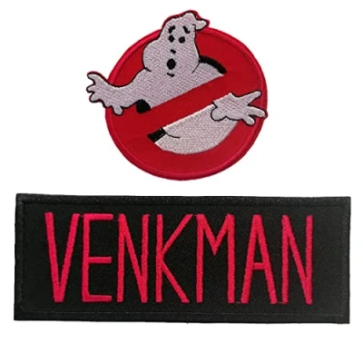Imagen de Ghostbuster Set 2 piezas Venkman Logo Niños Película Parches Termoadhesivos Bordados Aplique Para Ropa
