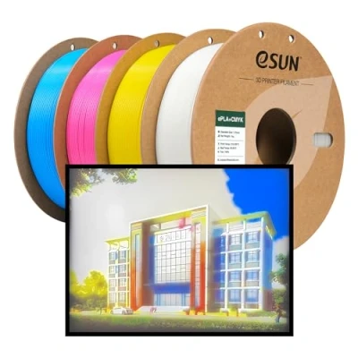 Imagen de eSUN PLA+ Filamento 1.75mm, CMYK Lithophane PLA Plus, Precisión Dimensional +/ 0.03mm, 1KGX 4 Bobinas de Alta Velocidad para Impresoras 3D FDM