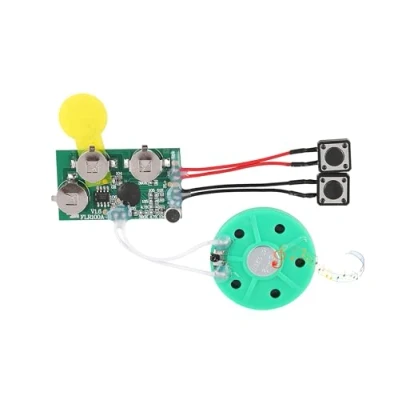 Imagen de Módulo de Chip Sonido Voz Grabable, Tarjeta Felicitación Bricolaje, 120 Segundos, Disparador Botón, Batería Reemplazable, para Tarjetas Caseras, Regalos