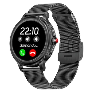 Imagen de Smartwatch Metal + Silicona Cool Dover Negro (Llamadas, Salud, Deporte, Correa Extra)