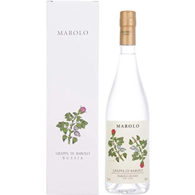 Imagen de Marolo Grappa di BAROLO BUSSIA 45% Vol. 0,7l in Giftbox 3 Paquetes de 700 ml Total: 2100