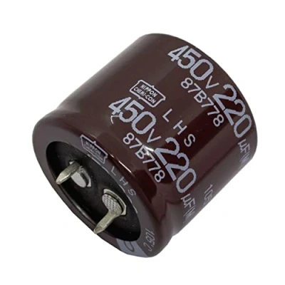 Imagen de Condensador Elko radial 220µF 450V electrolítico hasta 105C 220uF de UCC