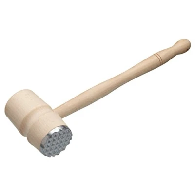 Imagen de KitchenCraft Martillo para Ablandar Carne, Doble Cabezal y Aplastar, Mango de Madera Metálico, 31 cm Color