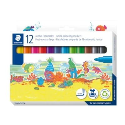 Imagen de STAEDTLER Noris 340 C12 Rotulador para colorear (tamaño grande, 12 unidades), colores surtidos