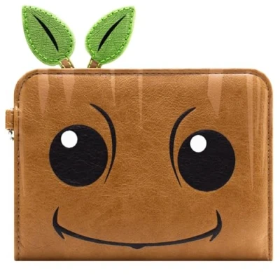 Imagen de I Am Groot Guardians of The Galaxy Héroe Primer Plano Cartera Clutch Bolsillo para Monedas &amp; Tarjetero, Marrón