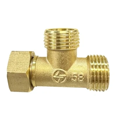 Imagen de conector en T de 1,27 cm, manguera 3 vías forma T, accesorios conexión tubería iguales para adaptador agua / acoplador (tipo C)